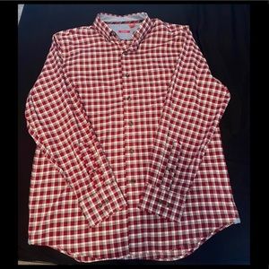 striped button-down shirt